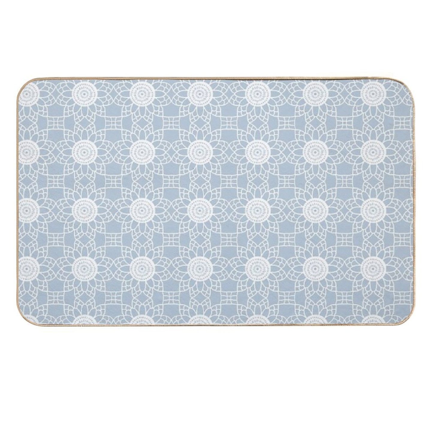 Doily - Grey Blue Durable Bath Mat
