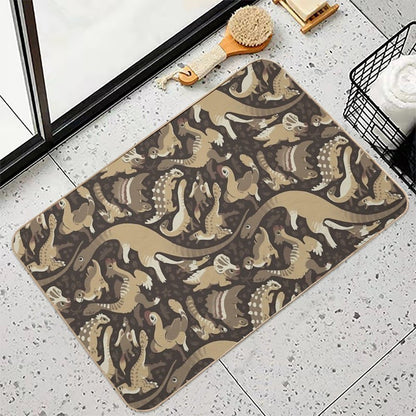 Tender Coffee Dinos  Easy Maintenance Bath Mat