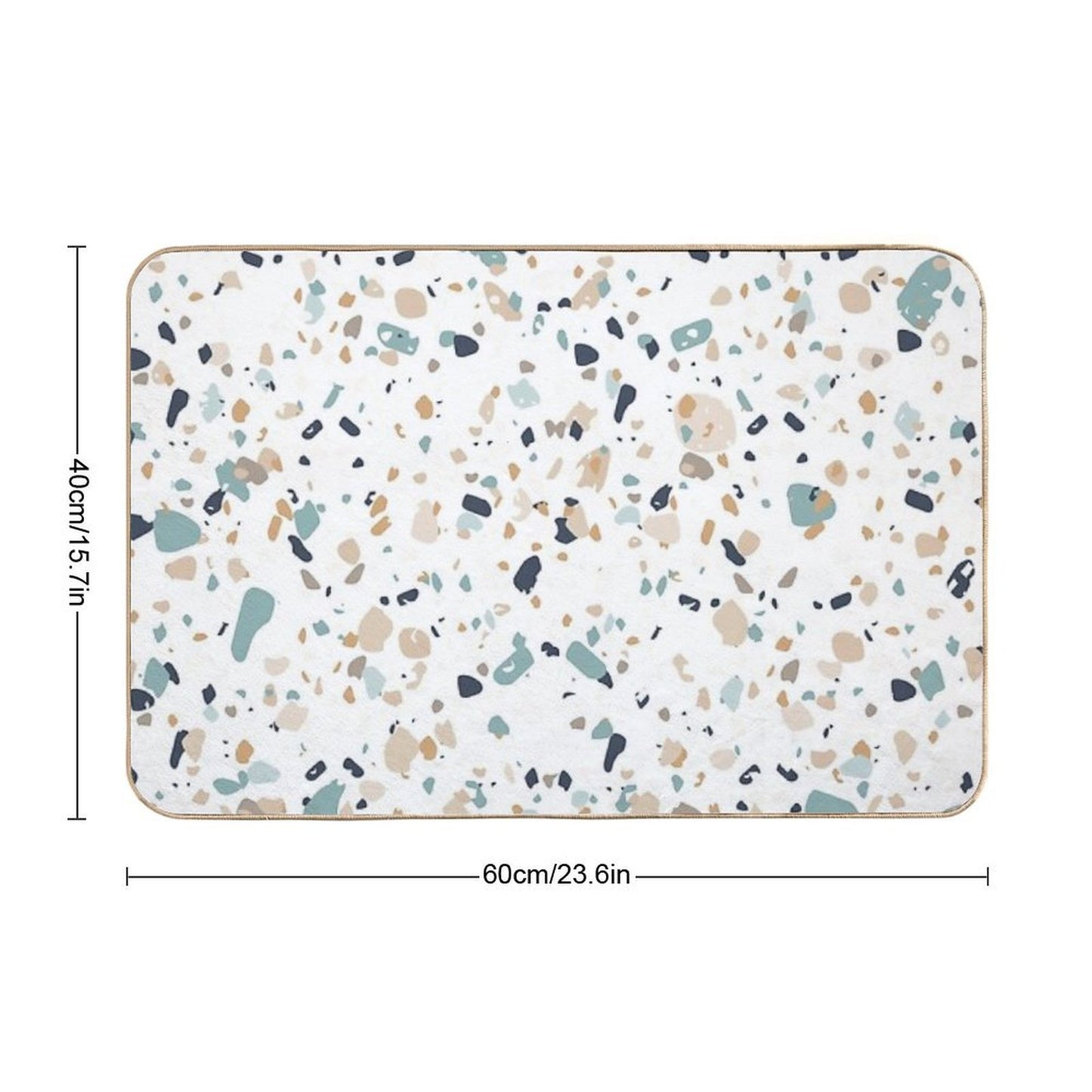 Italian Terrazzo  Easy Maintenance Bath Mat