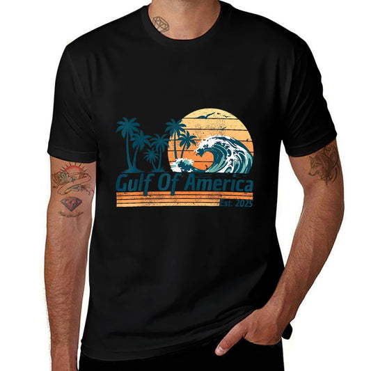 Gulf of US America Shirt Retro Golf of US America Shirt Wrinkle-resistant T-Shirt