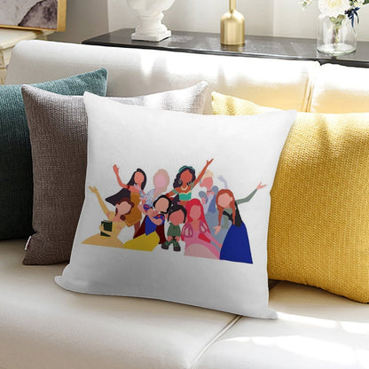 Princesses Soft High-Density Material Throw Pillow