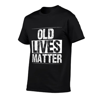 Old Lives Matter 60th Birthday Gifts For Men Funny Dad  Rolled Sleeves T-Shirt