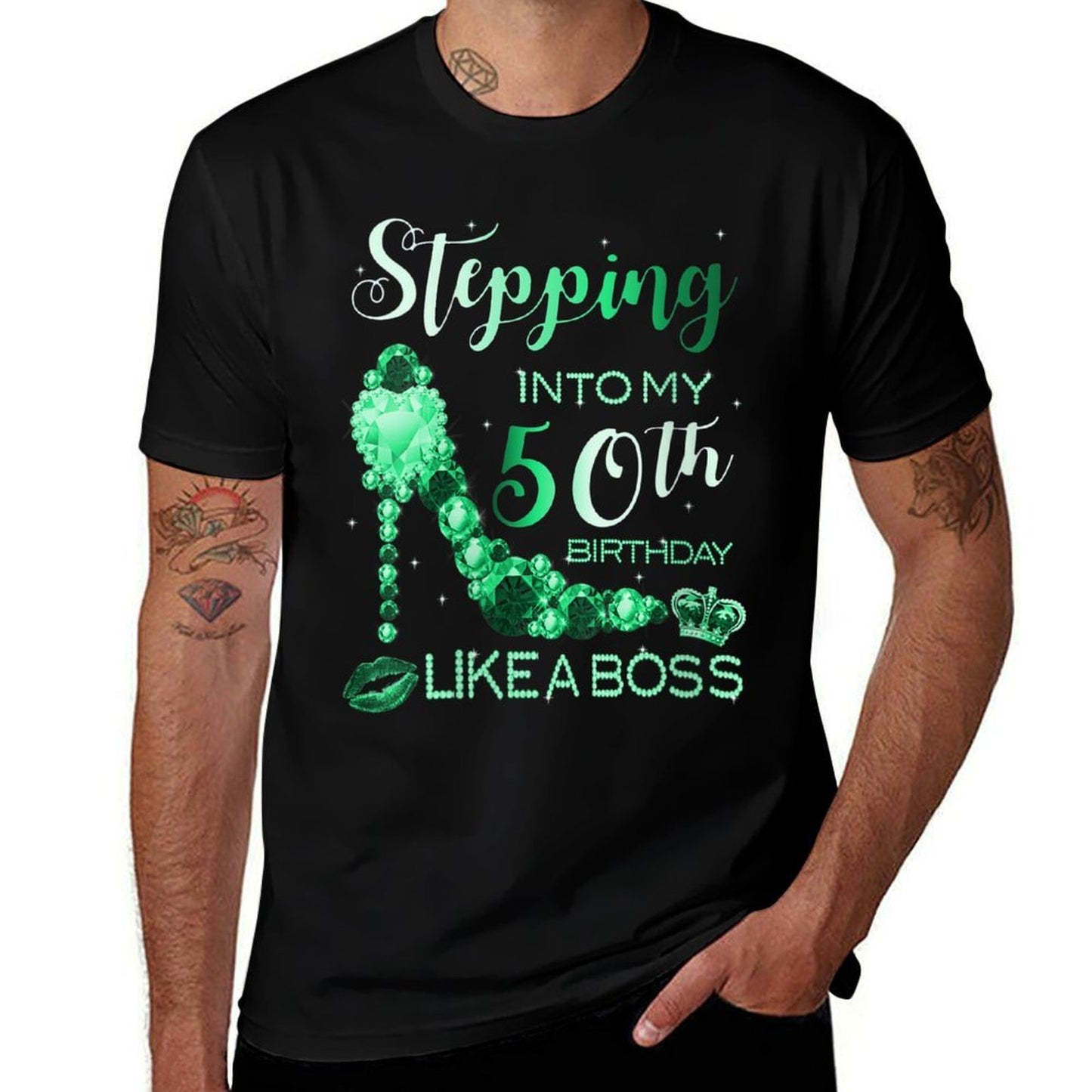 Womens 50th Birthday Women Emerald Birthstone May Gift  Stretchy T-Shirt