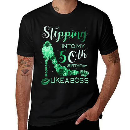 Womens 50th Birthday Women Emerald Birthstone May Gift  Stretchy T-Shirt