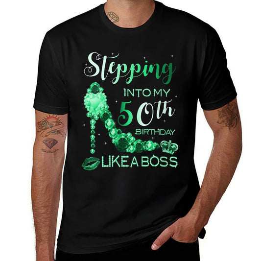 Womens 50th Birthday Women Emerald Birthstone May Gift  Stretchy T-Shirt