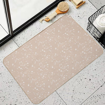 Orange Pastel Stars  Multi-Purpose Bath Mat