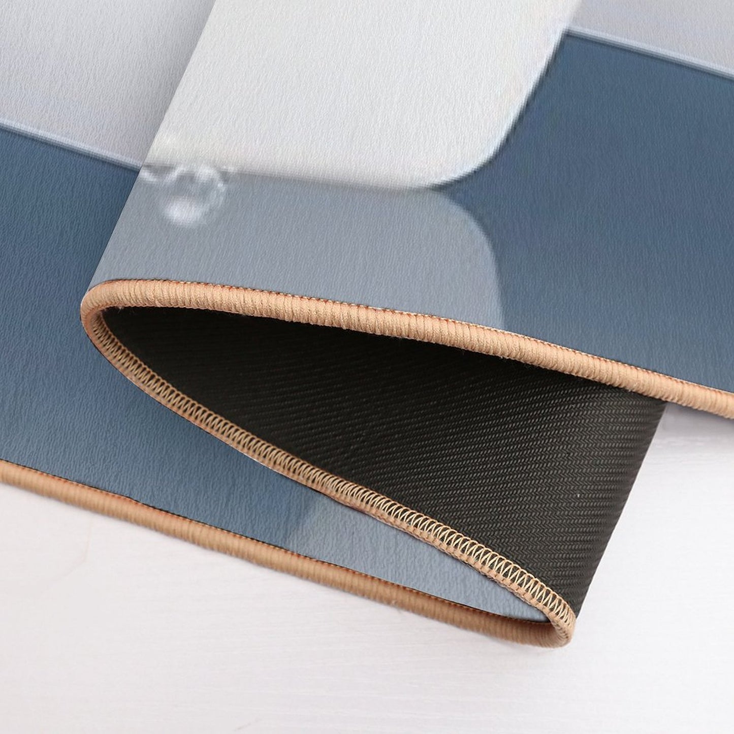 Baby Giraffe in Modern Bathtub Blue Print, Baby Giraffe Bathing, Animals in Bathtub Art by Synplus  Pet-Safe Bath Mat