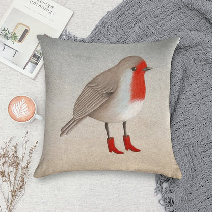 Robin Soft Hidden Zipper Throw Pillow