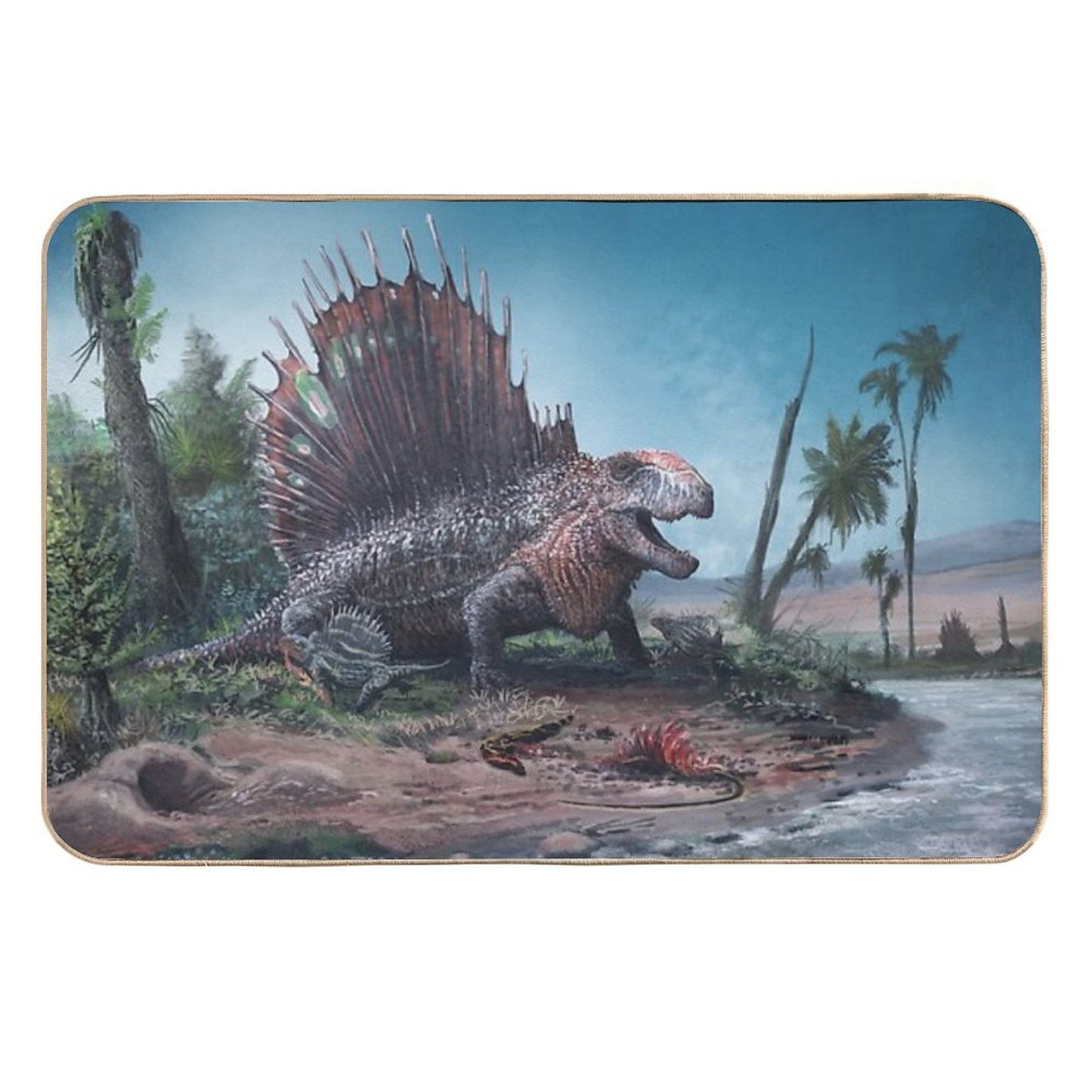 Dimetrodon  Stain-Proof Bath Mat