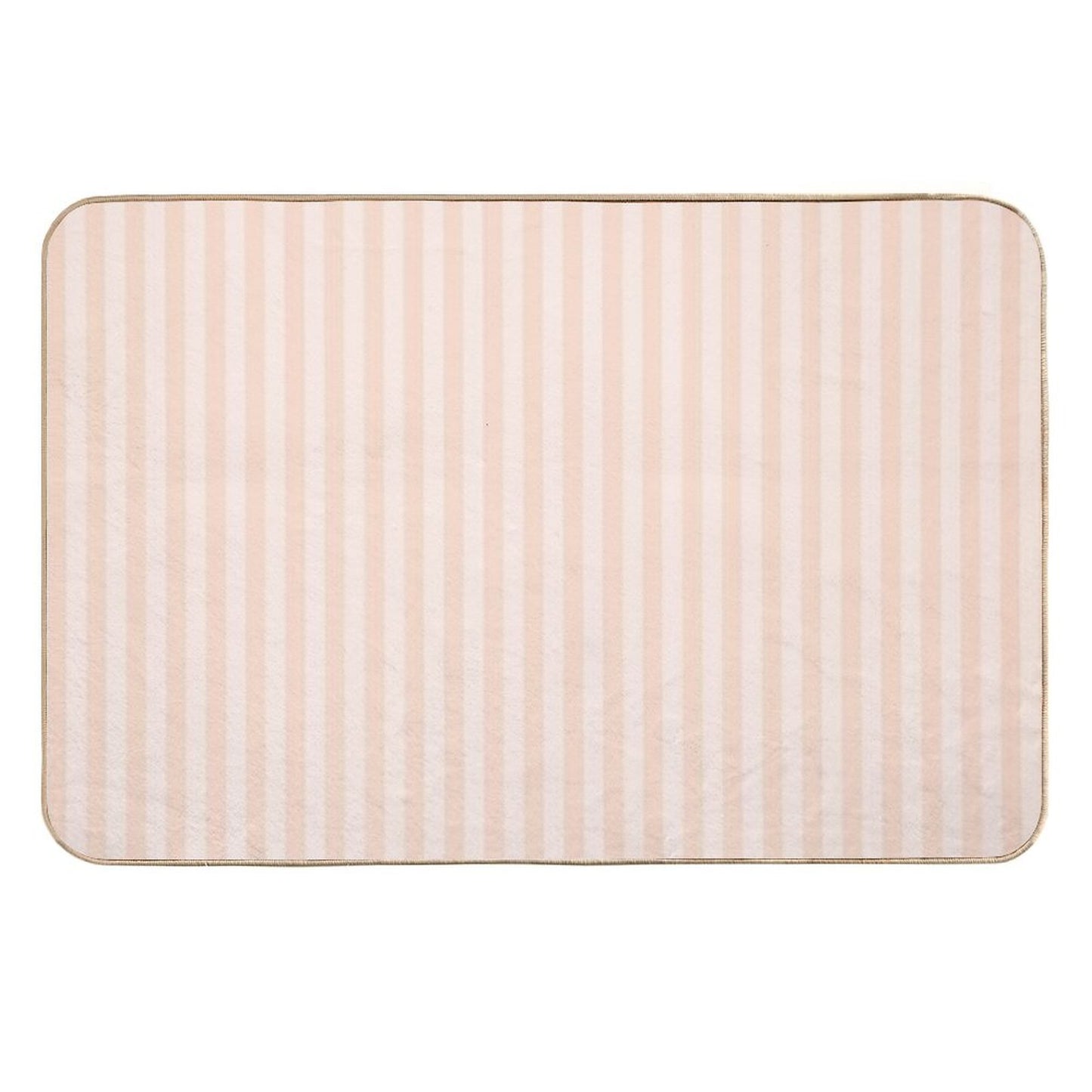 Blush Stripes, Peach Fuzz Durable Bath Mat