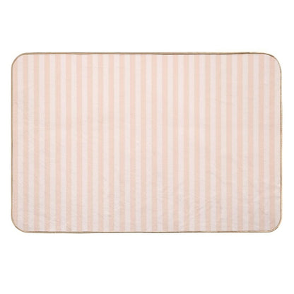 Blush Stripes, Peach Fuzz Durable Bath Mat