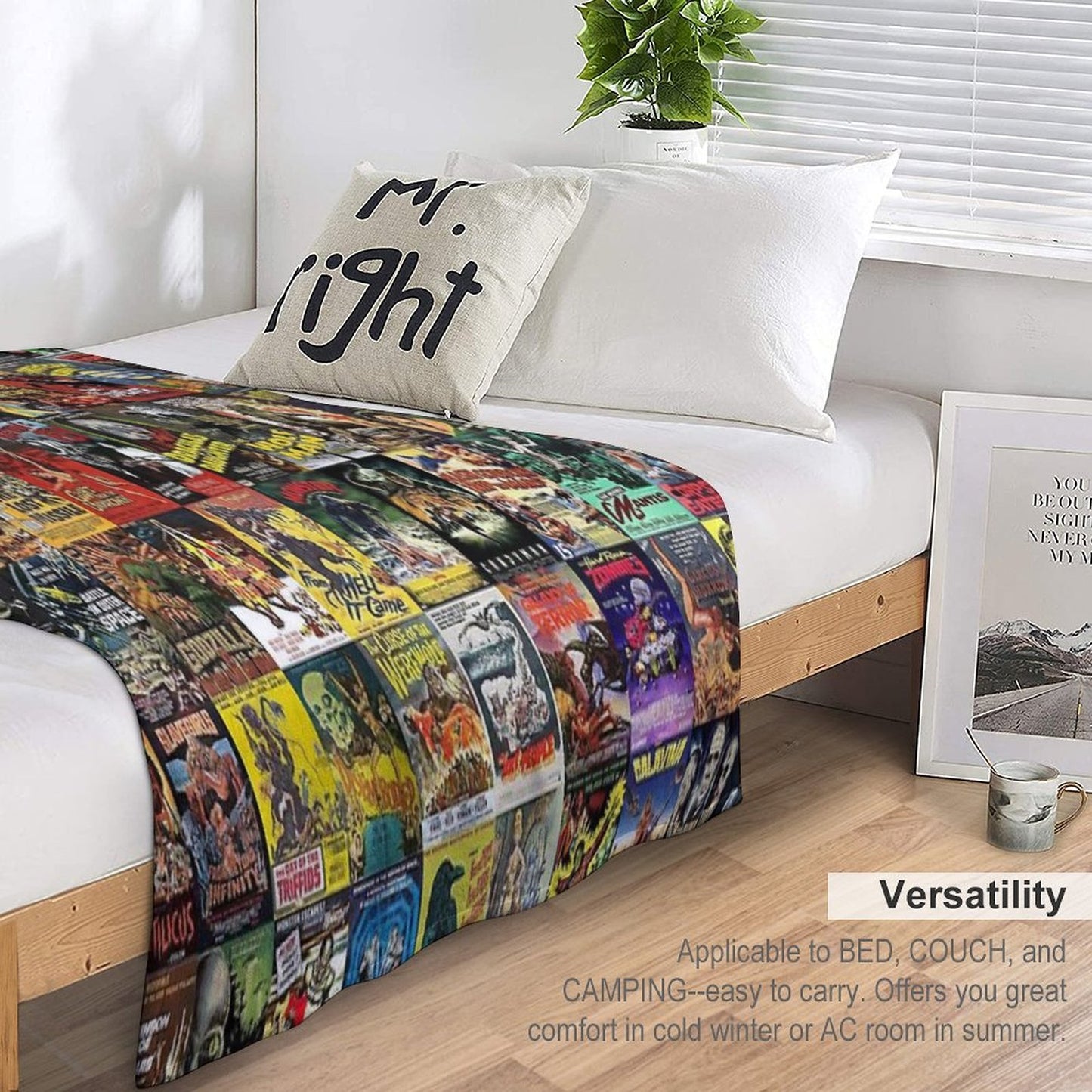 Monster Movie Posters Comfort Throw Blanket