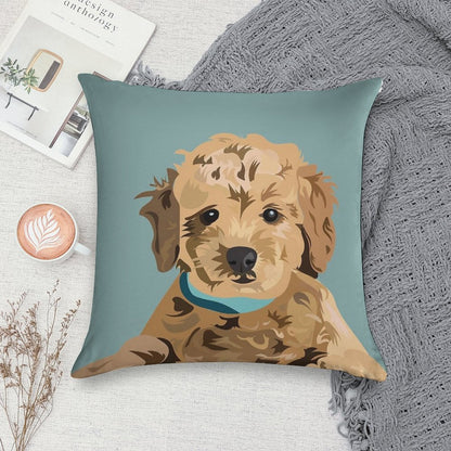 Golden Doodle Soft Bedroom Essential Throw Pillow