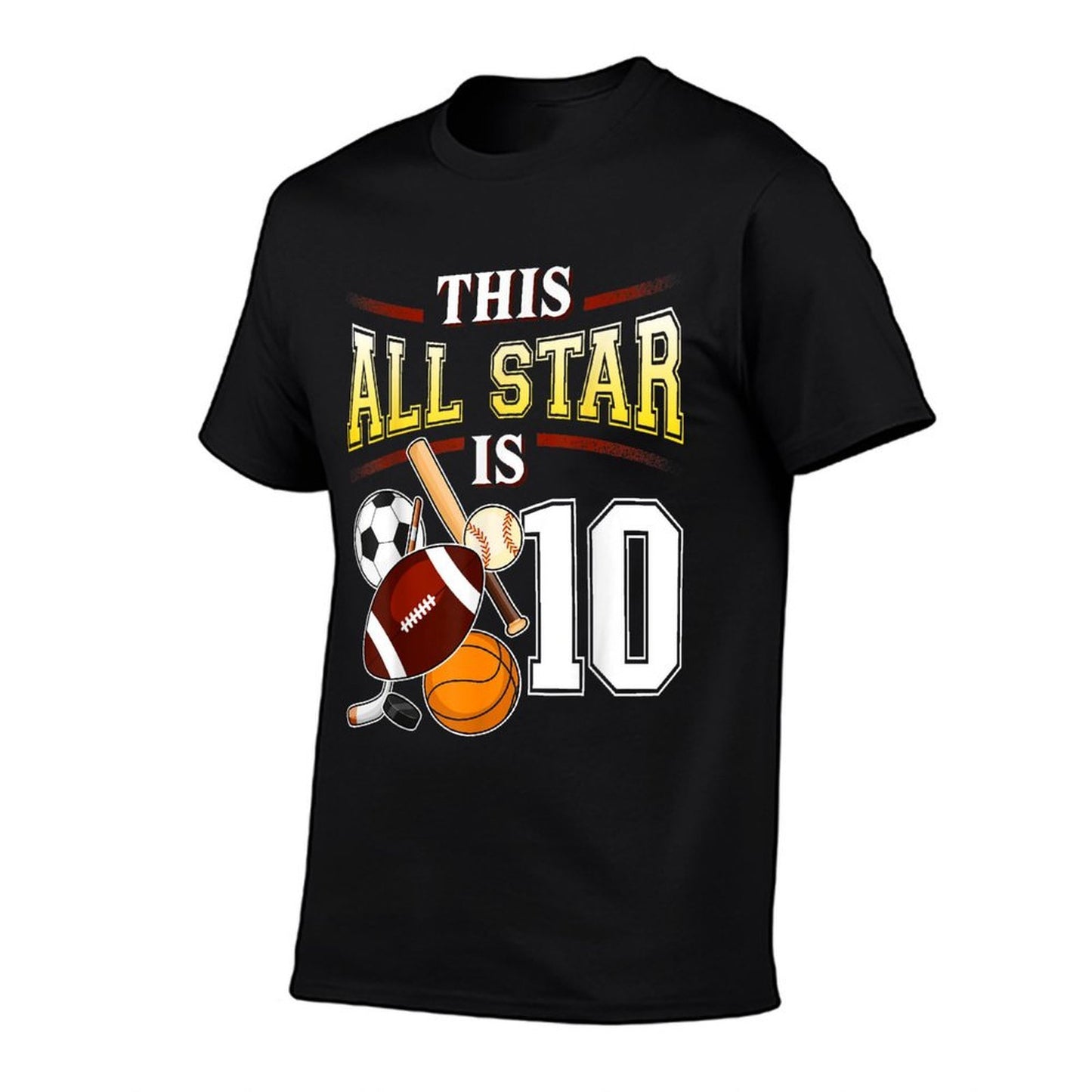 This All Star Is 10 Years Old Gift For Kids 10th Birthday  Relaxed-fit T-Shirt