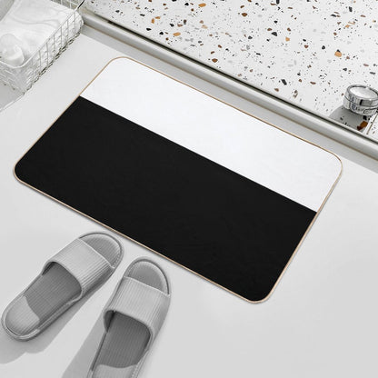 Black White Color Block  Versatile Bath Mat
