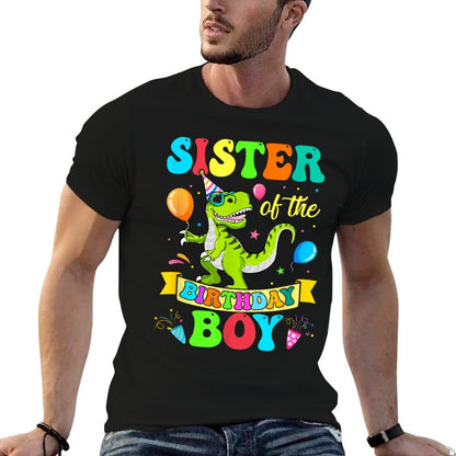 Sister Of The Birthday Boy T-Rex Dinosaur Birthday Party  Durable T-Shirt