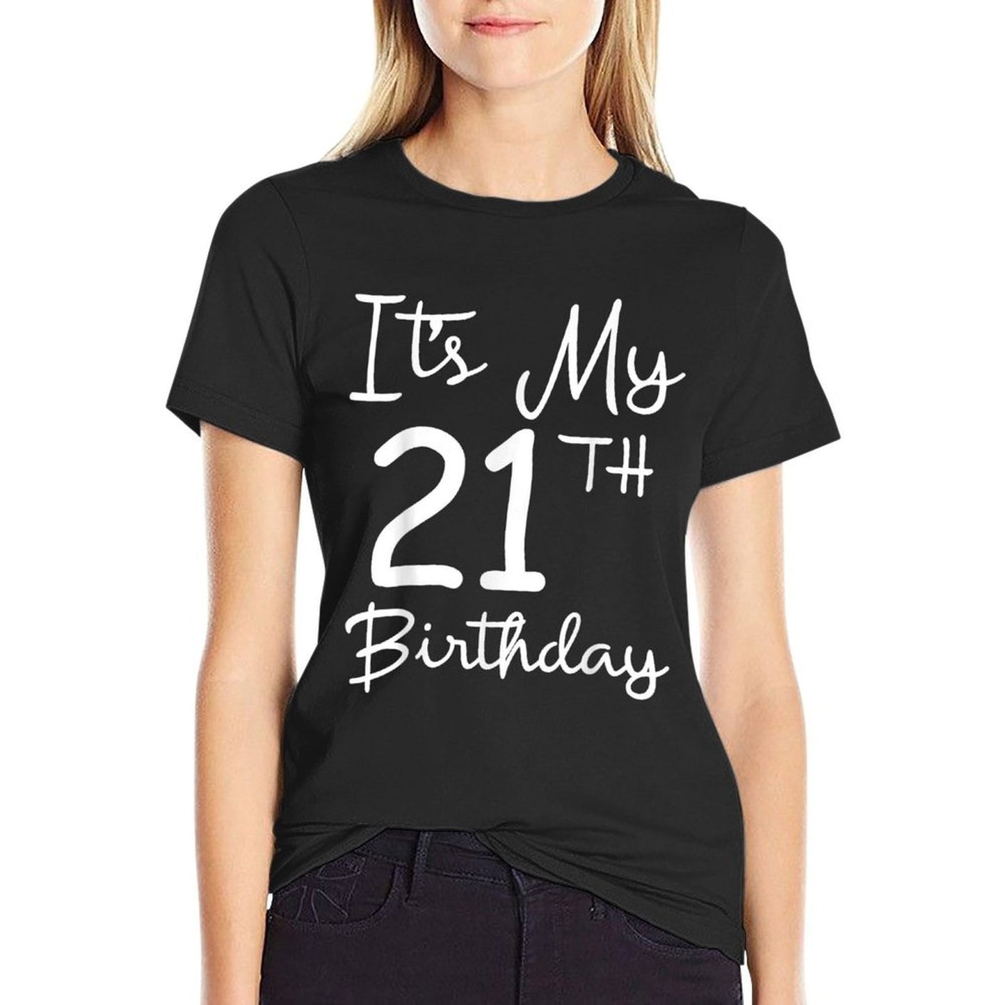Its My 21st Birthday 21 Years Old Bday Gift 21st Birthday  Trendy Pattern T-Shirt