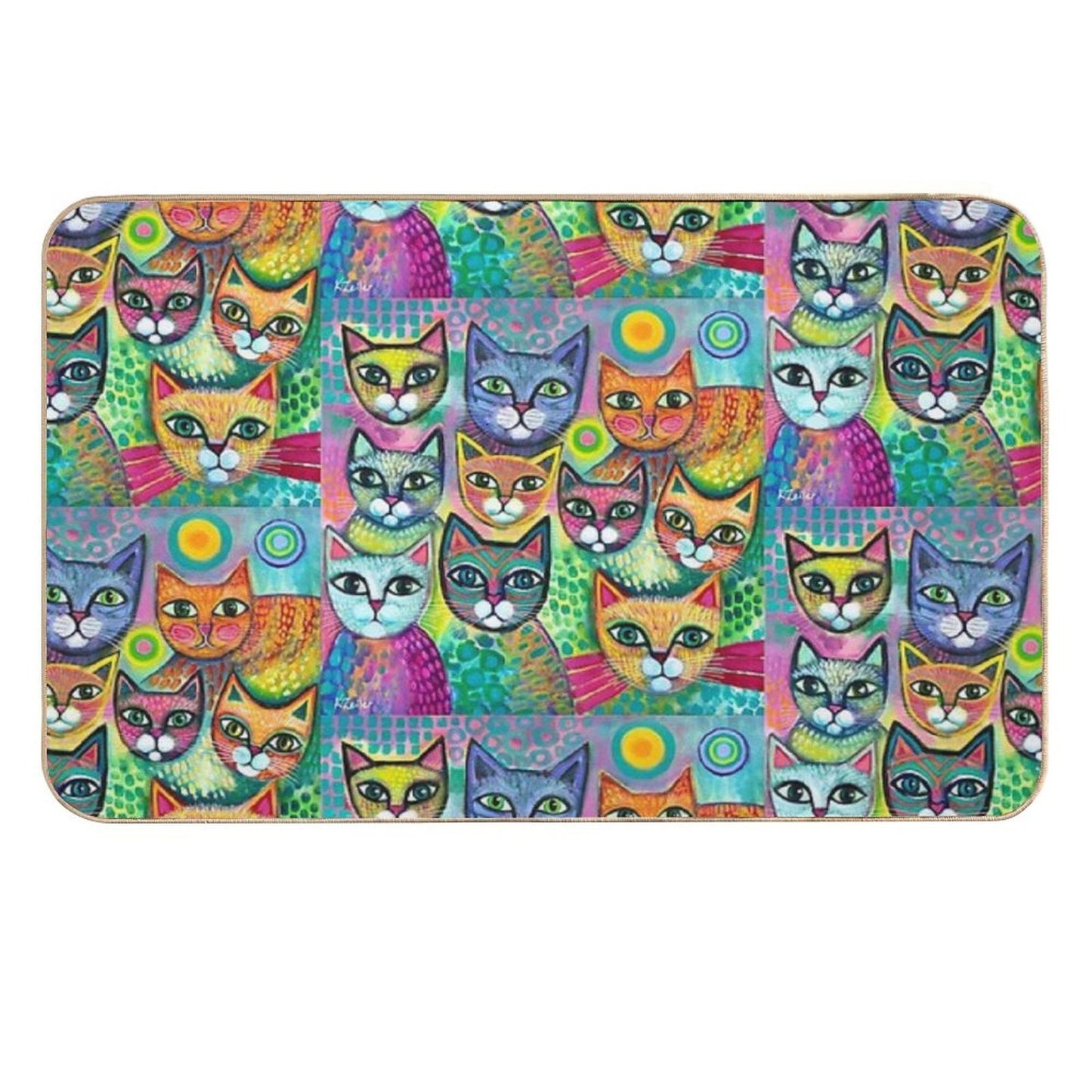 Happy Cats  Repositionable Bath Mat