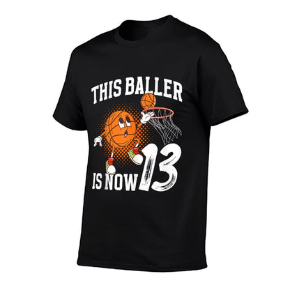 13th Basketball Birthday Thirteen Year Old Basketball Player  Stretchy T-Shirt