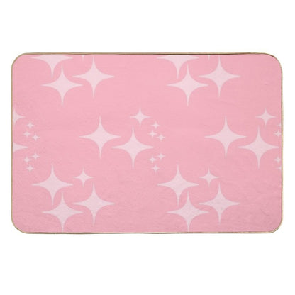 Retro1950s Mid Century Modern Pink Atomic Starburst  Versatile Bath Mat