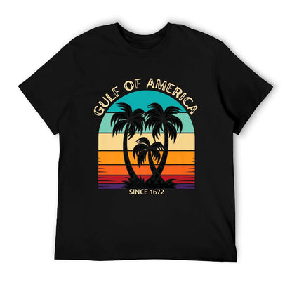 Gulf of USA America Retro Throwback Design Premium Slim-fit Cut T-Shirt
