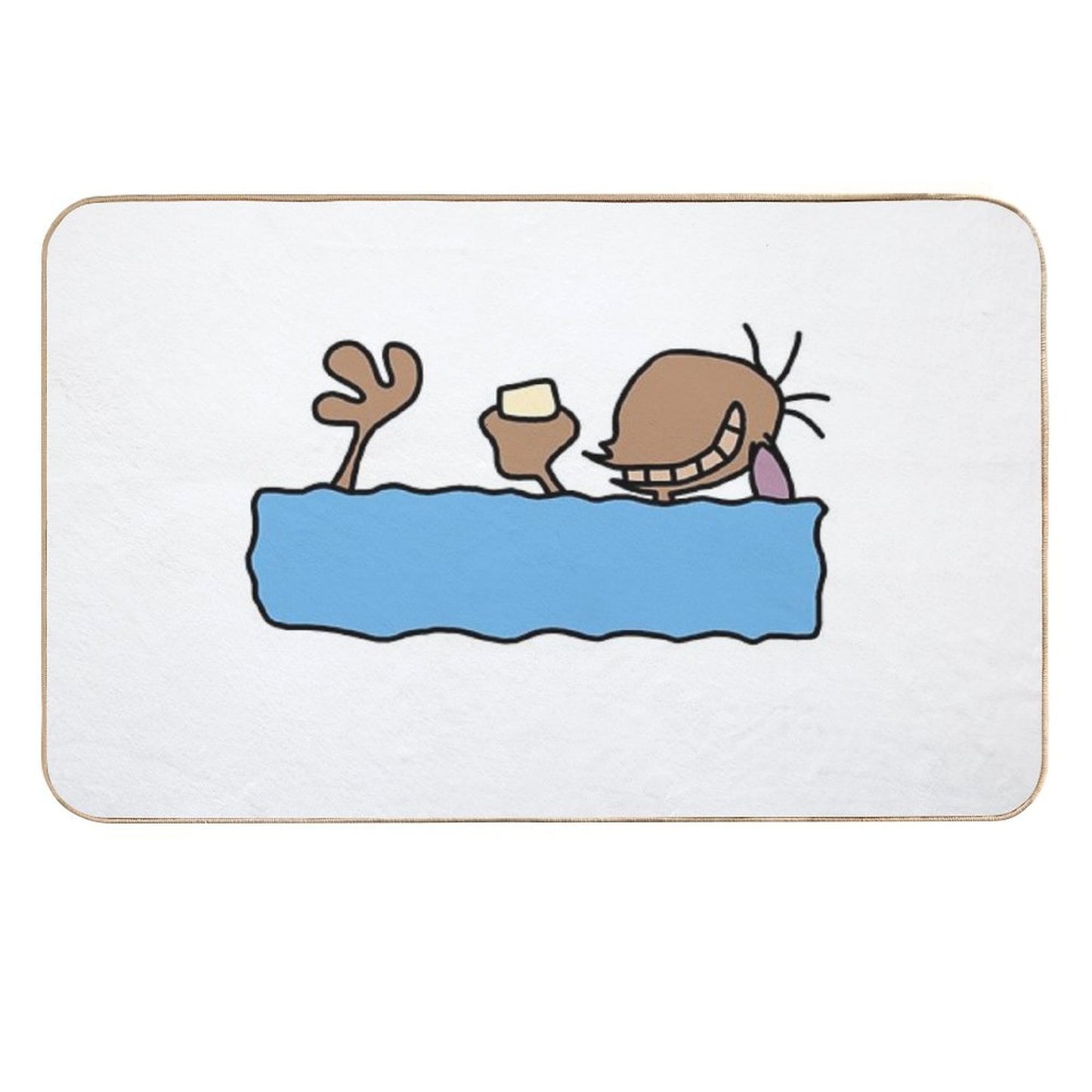 Ren's Beloved Ice-cream Bar - Ren And Stimpy  Pet-Safe Bath Mat