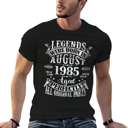 Legends Were Born In August 1985 40th Birthday Gifts Men Dad  Soft T-Shirt