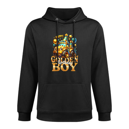 Golden Birthday Boys Bday Toddlers Birthday Party Decoration Cotton-Polyester Blend Hoodie