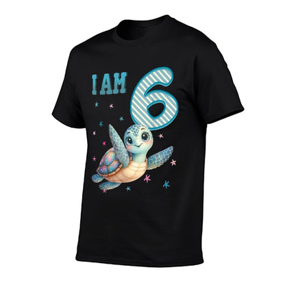Kids 6 Year Old 6th Birthday Sea Turtles Boy Girl Turtle  Soft T-Shirt