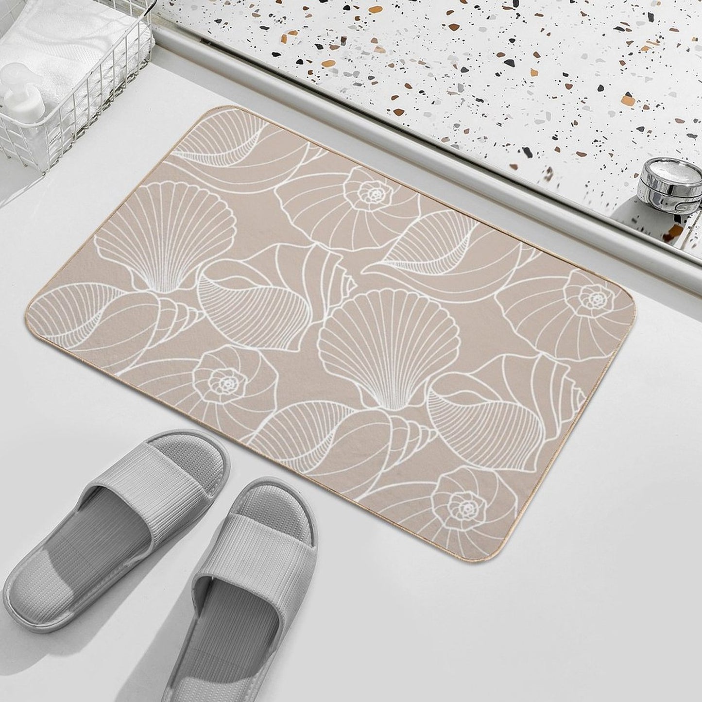 Bona Fide Beige by Sherwin Williams  Fade-Resistant Bath Mat
