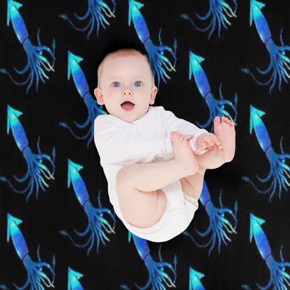 Astral Giant Squid Machine-washable Throw Blanket