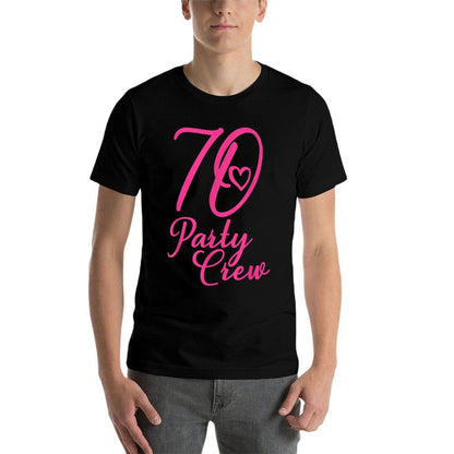70 Party Crew Pink Matching Group Women 70th Birthday  Versatile T-Shirt