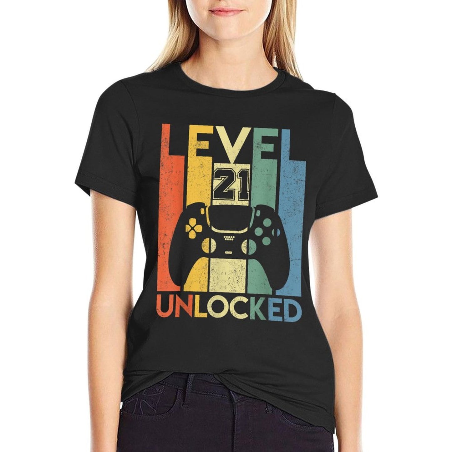 Level 21 Unlocked Birthday 21 Year Old Its My 21st Birthday  Slim-fit Cut T-Shirt