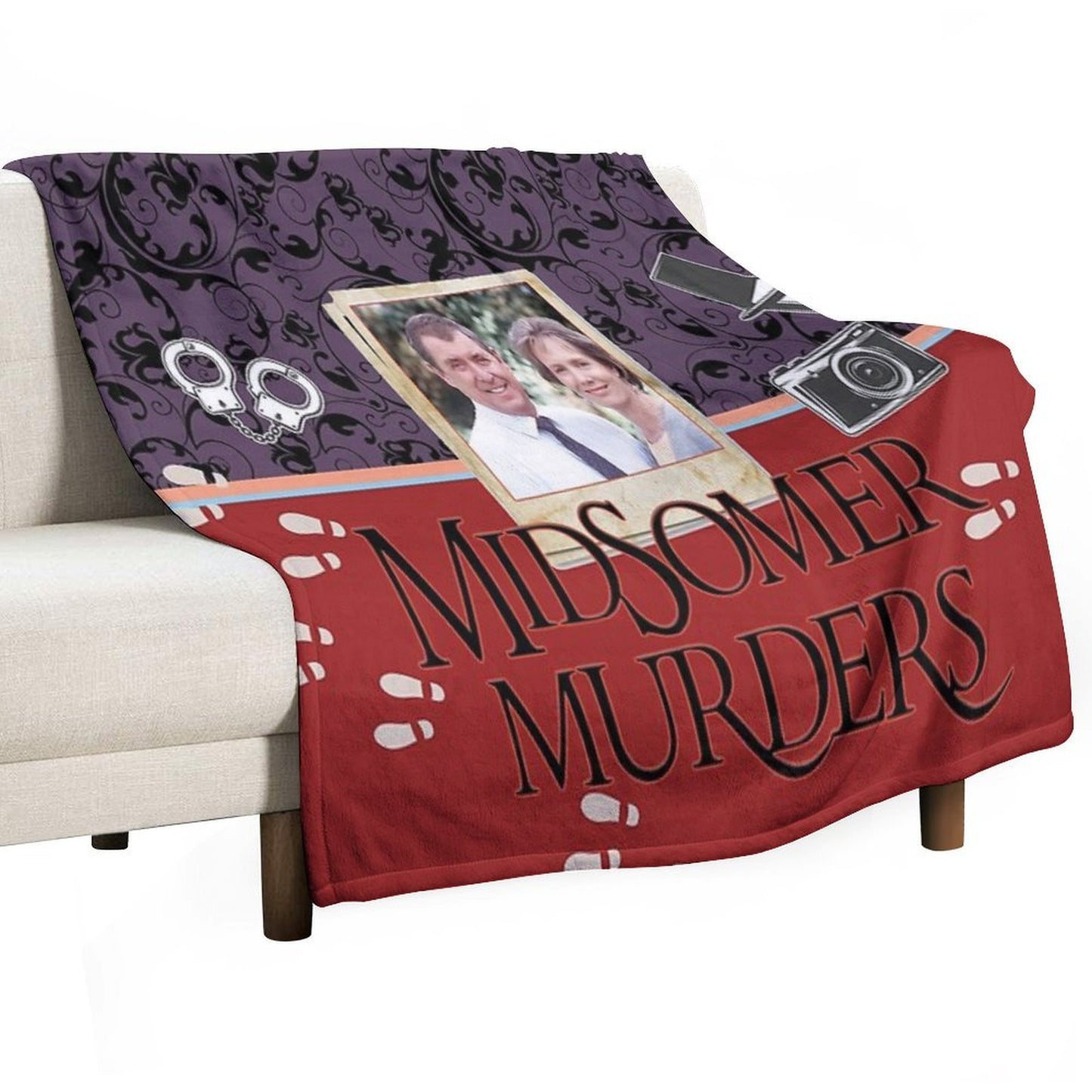 Inspector Barnaby Investigates in Midsomer Murders And Solves Exciting Criminal Cases in Idyllic England, Great Series Sustainable Throw Blanket