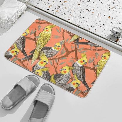 Cockatiel Fun  Long-Lasting Bath Mat