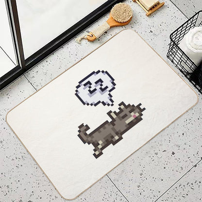 Stardew Valley Sleeping Cat Sploot  Eco-Friendly Bath Mat