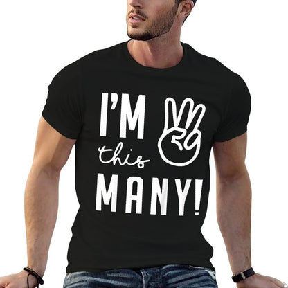 Kids I'm This Many 3 Years Old Funny I'm 3 Fingers Third Birthday  Wrinkle-resistant T-Shirt
