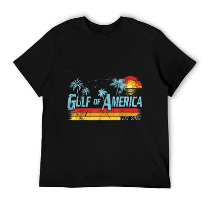 Retro Gulf Of USA America 2025 American Flag Gulf Mexico Breathable T-Shirt