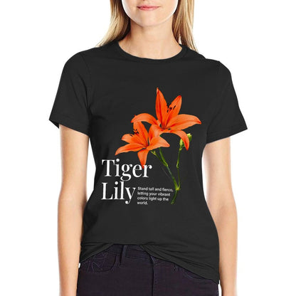 Vintage Tiger Lily Flower Aesthetic Gardening Nature Lover Comfortable T-Shirt