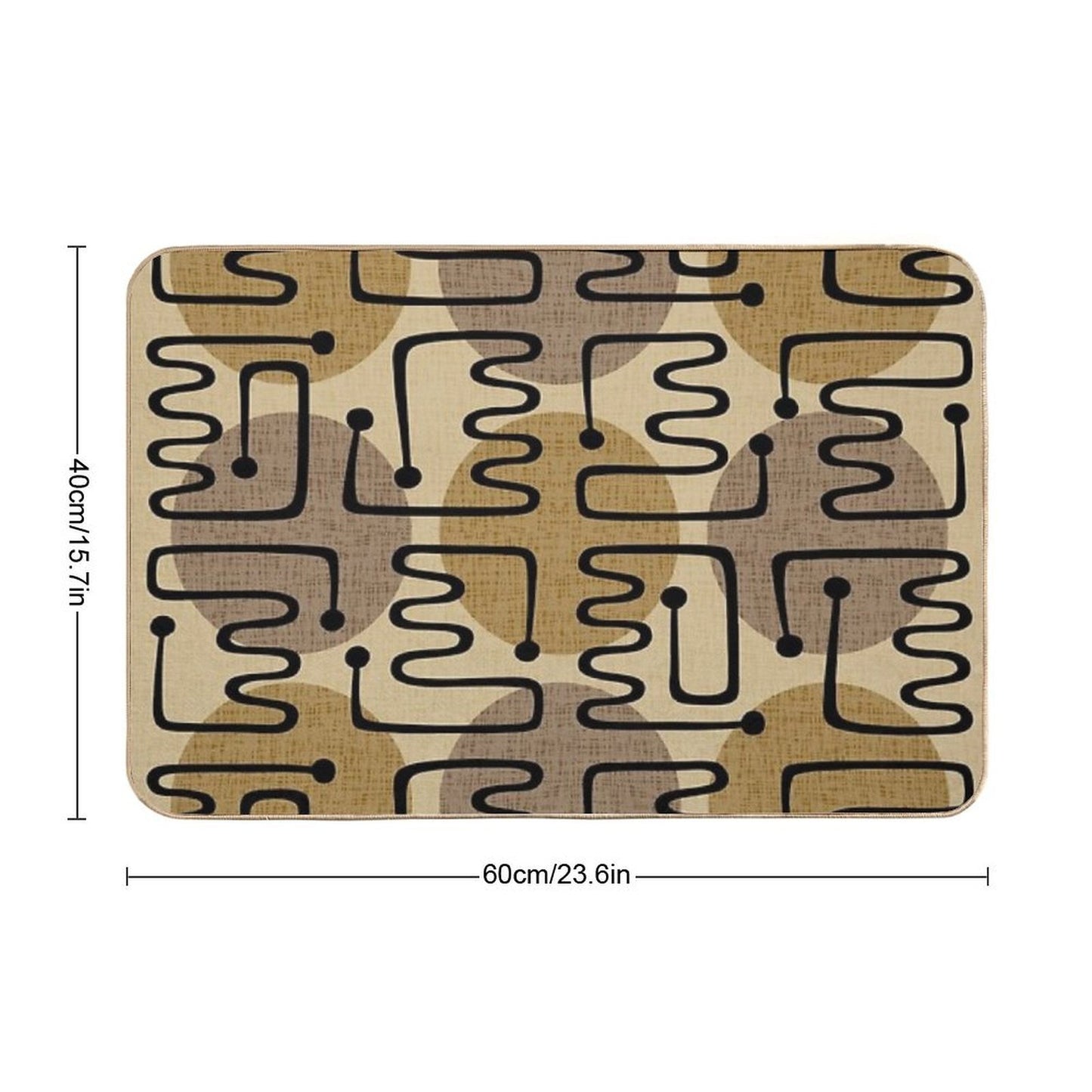 Mid Century Modern Atomic Polka Dot Pattern 229  Odorless Bath Mat