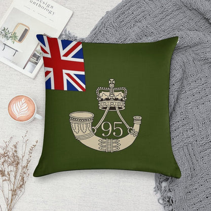 Napoleonic British Flag of The 95th Rifles Soft Luxury Feel Throw Pillow