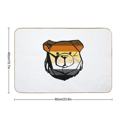 Robust Bear Flag  Toxin-Free Bath Mat