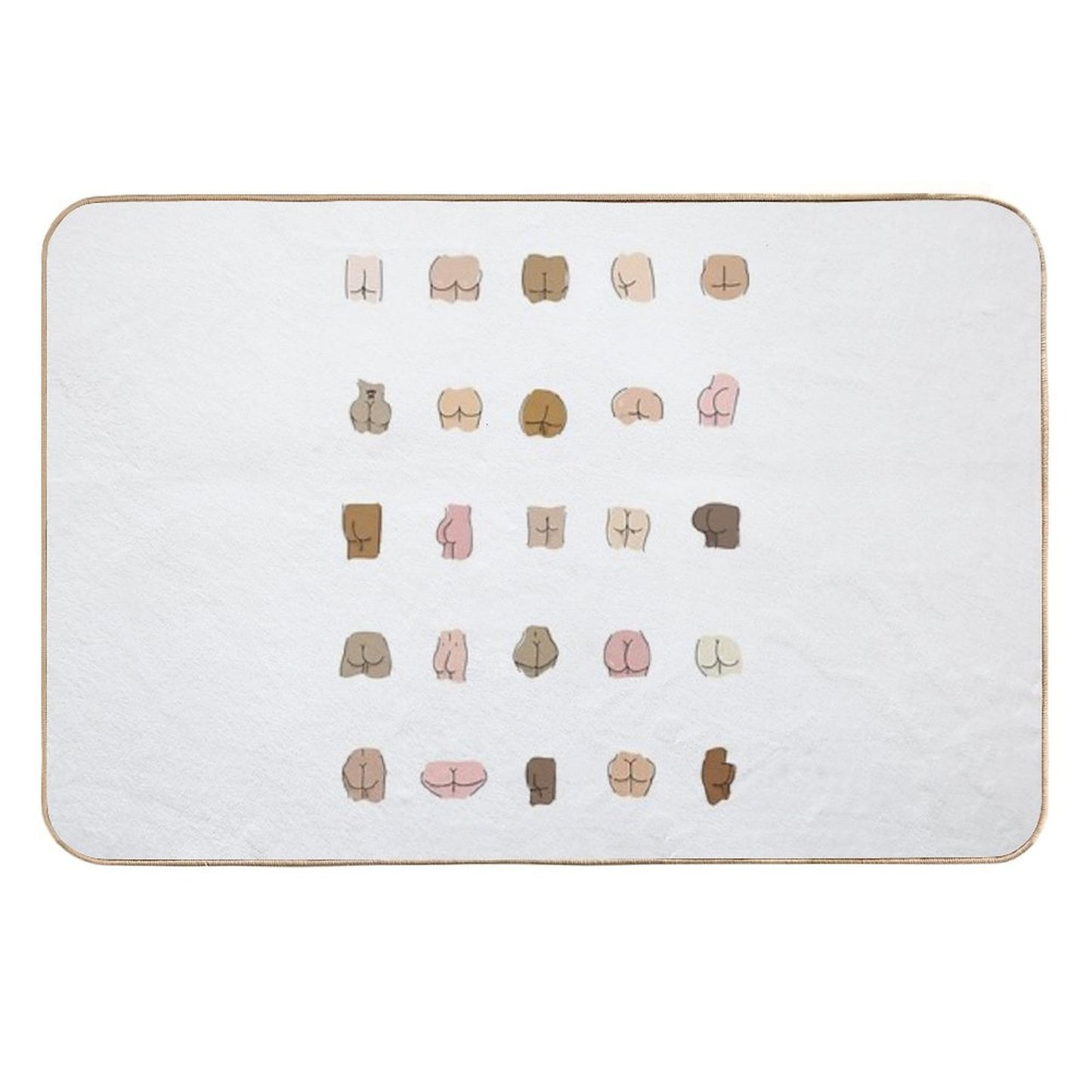 Funny Butts - Quirky Art - Booty - Bums - Shapes And Sizes  Slip-Resistant Bath Mat