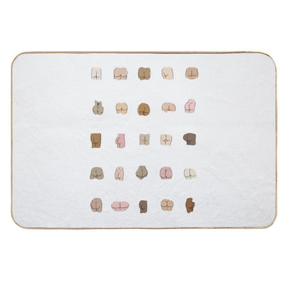 Funny Butts - Quirky Art - Booty - Bums - Shapes And Sizes  Slip-Resistant Bath Mat