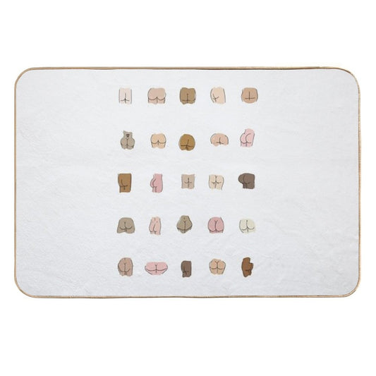 Funny Butts - Quirky Art - Booty - Bums - Shapes And Sizes  Slip-Resistant Bath Mat