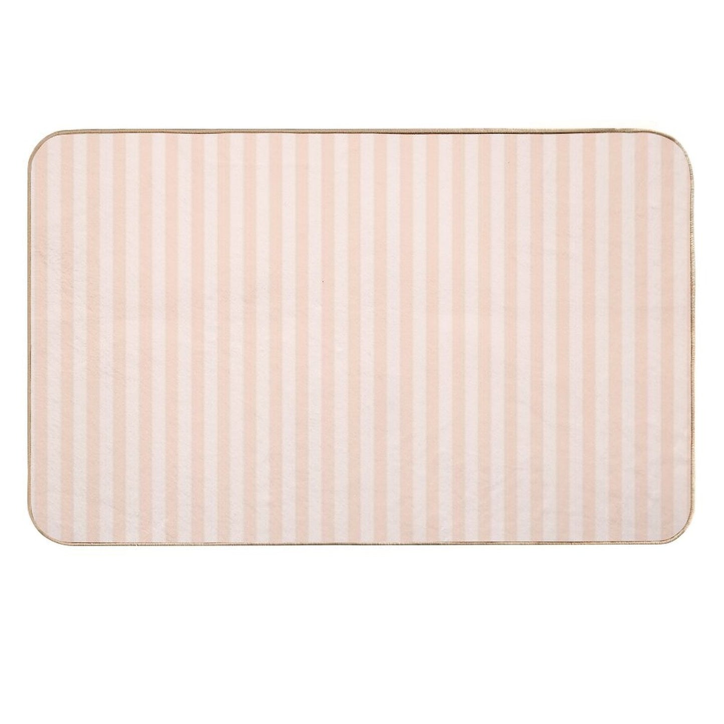 Blush Stripes, Peach Fuzz Durable Bath Mat