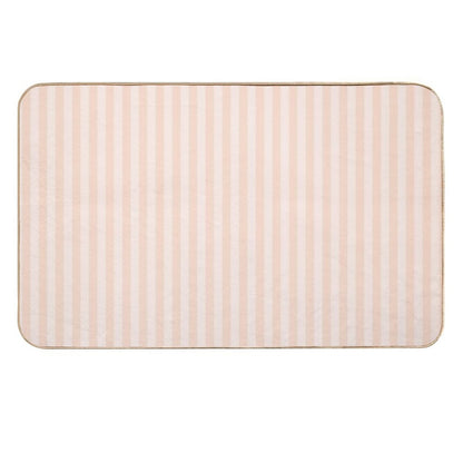 Blush Stripes, Peach Fuzz Durable Bath Mat