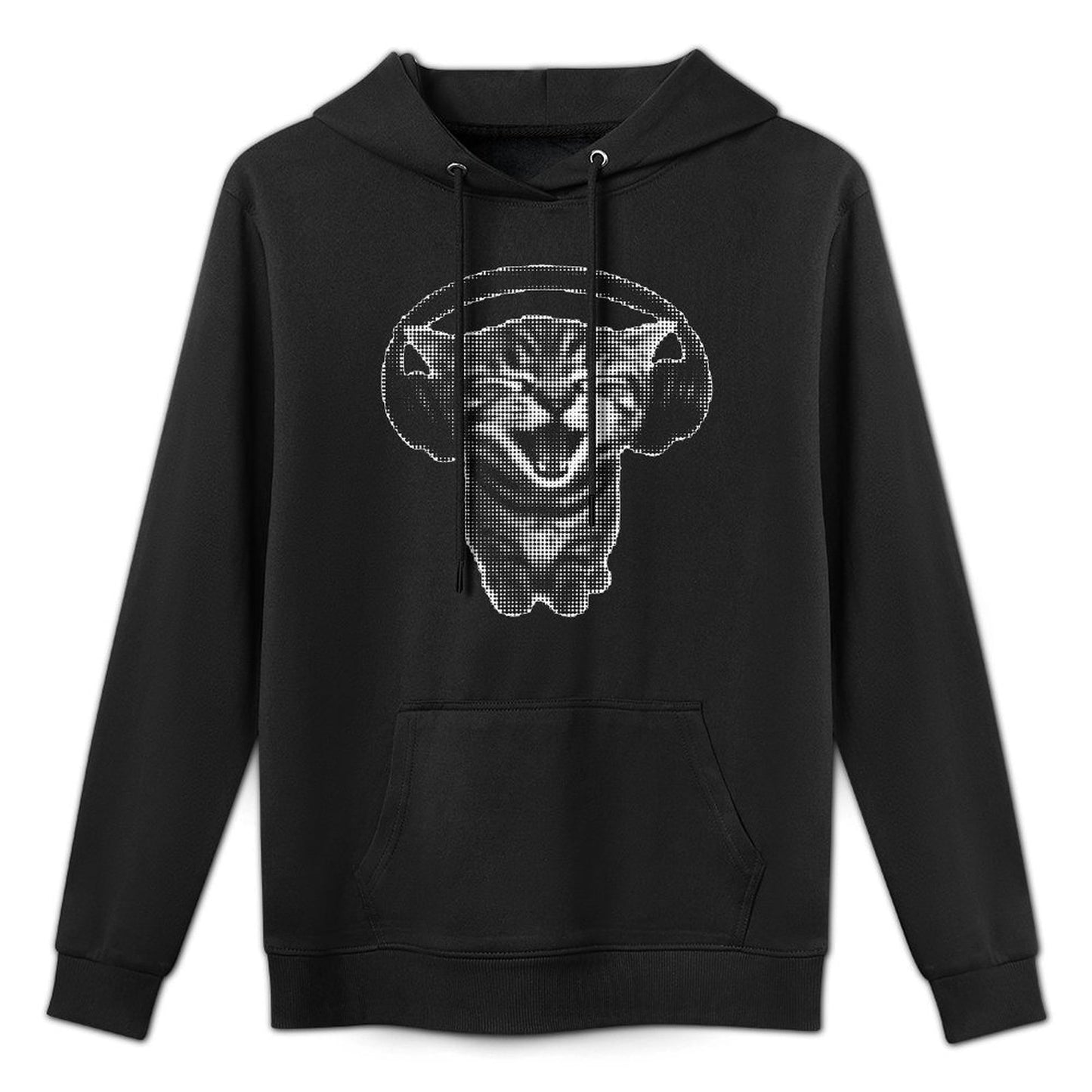 Cute Headphones Cat Funny Y2k Grunge Silly Graphic Shape Retention Hoodie