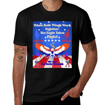 Best 4th of July, Liberal, Conservative, Right Left Wing  Vintage-inspired T-Shirt