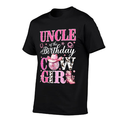 Cute Uncle Of The Birthday CowGirl Rodeo Western Bday Party  Moisture-wicking T-Shirt